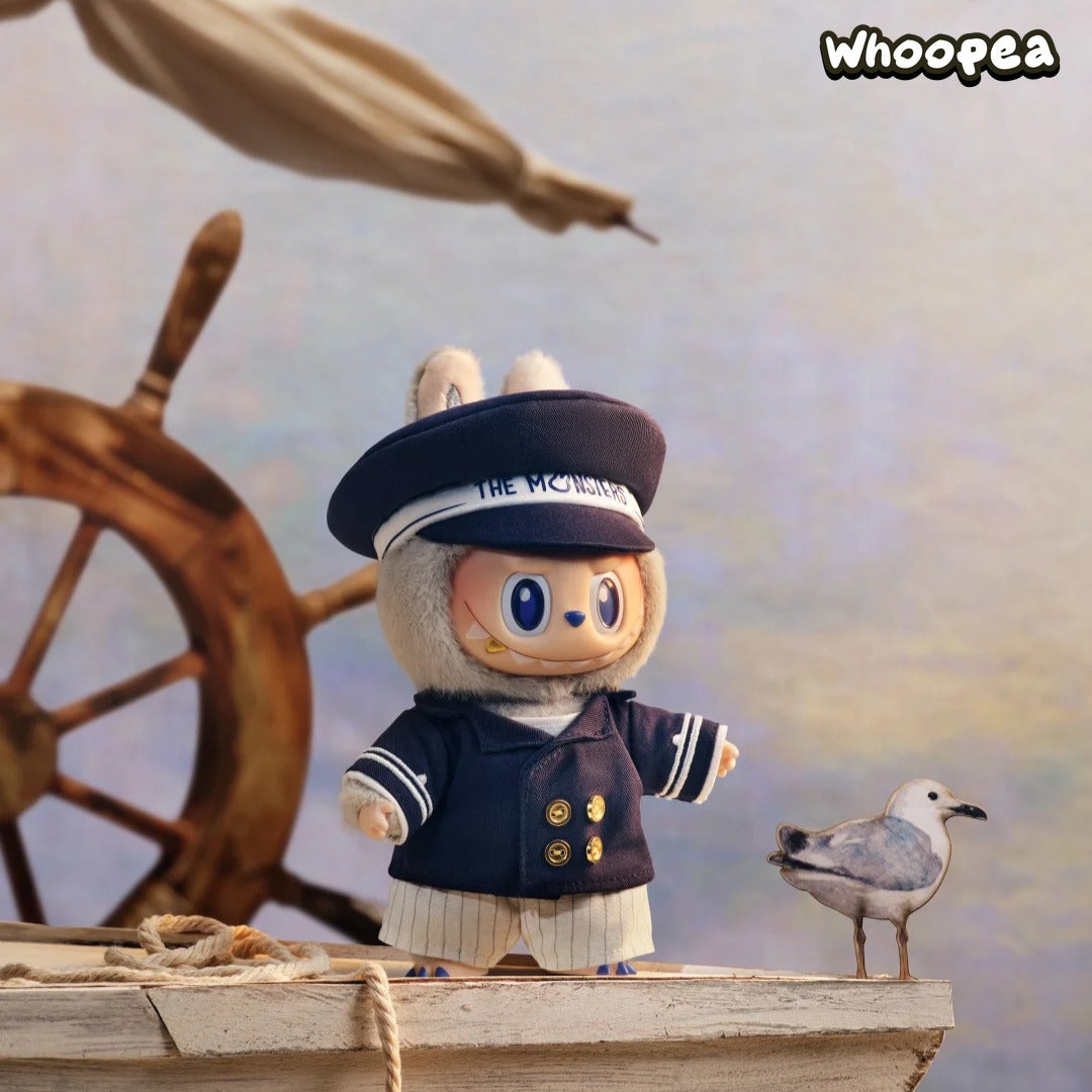 POP MART The Monsters De Vliegende LABUBU Series Captain Vinyl Plush Hanging Card, POP LAND Exclusive
