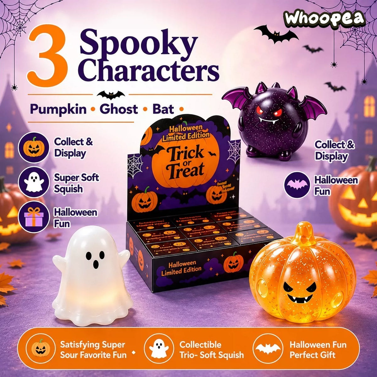 Halloween Trick or Treat Maltose Slow Rising Squishy- Fidget Toy