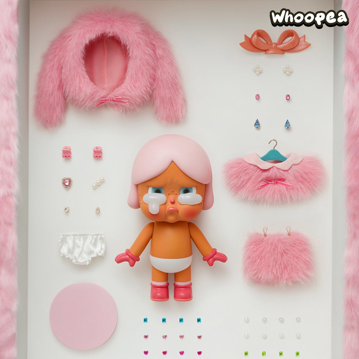 メガクライベイビー 400% ピンク色で泣いている