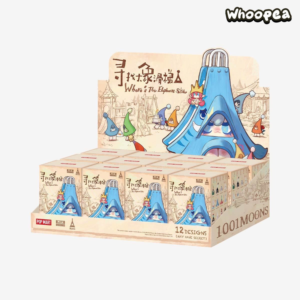 POP MART 1001MOONS Where’s the Elephant Slide Series Figures, Blind Box