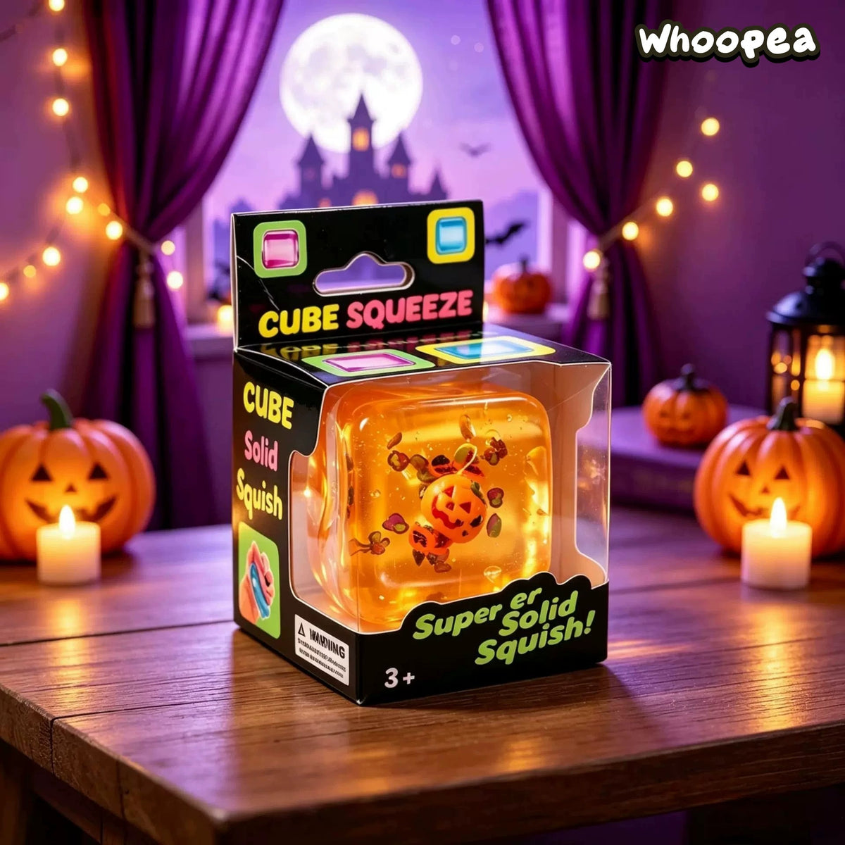 Halloween Crystal Slow Rising TPR Cube Squishy- Fidget Toy