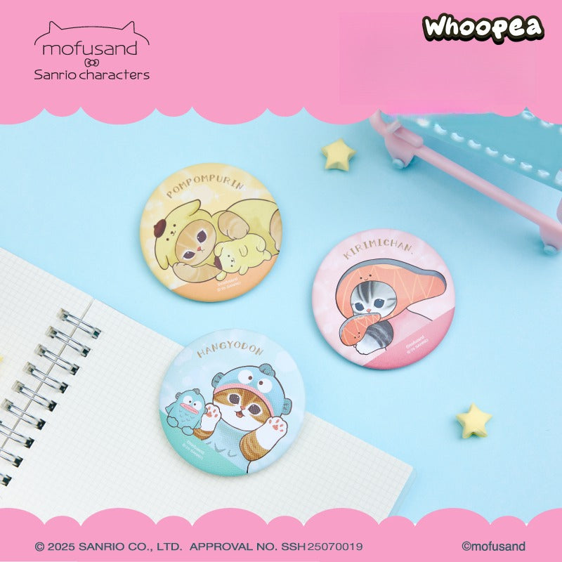 Mofusand x Sanrio Characters Series Matte Can Badge Blind Bag