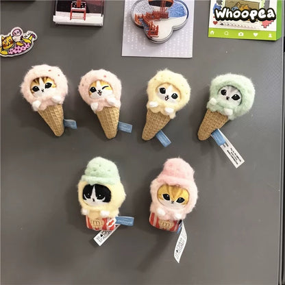 Mofusand Ice Cream Series Plush Fridge Magnet Blind Box