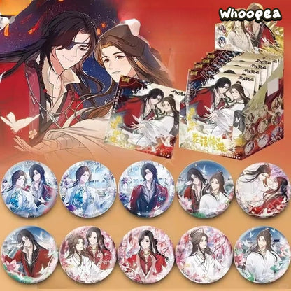 Heaven Official Blessing Silver Butterflies on Flowers Series Badge Blind Box