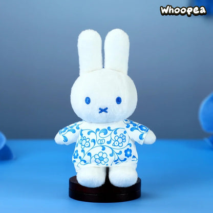 Miffy Chinese Blue And White Porcelain Plush Keychain, Limited Edition (PRE-ORDER)