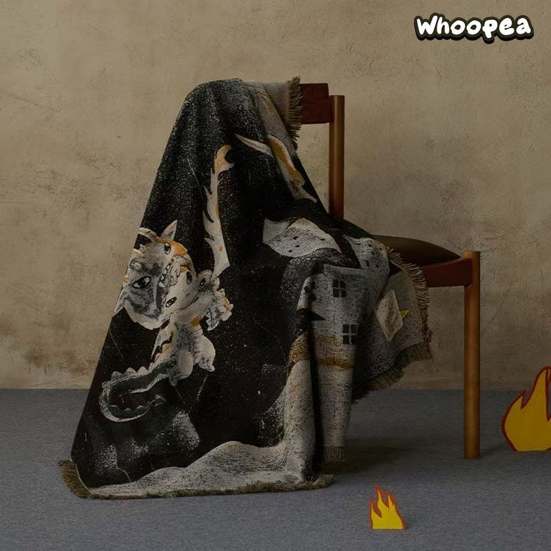 POP MART × Hirono Mist-Walker Series Jacquard Blanket