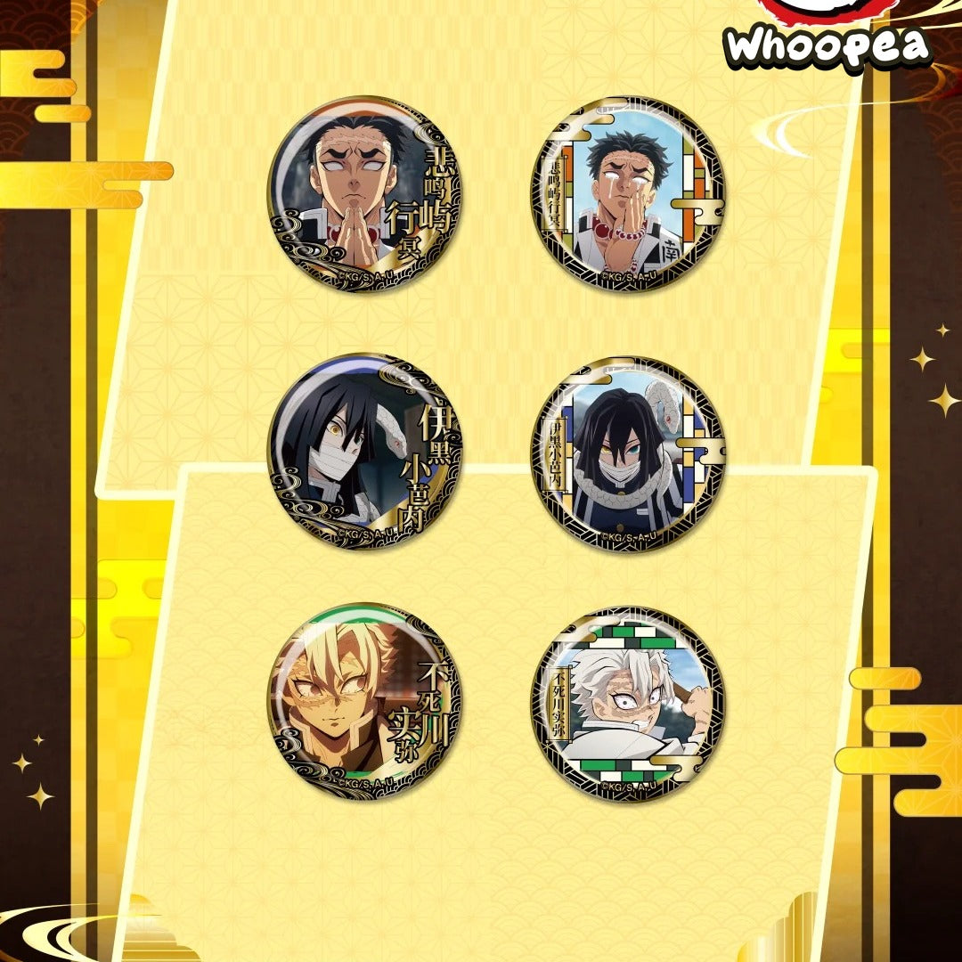 Demon Slayer Engraved Button Series Badge Blind Box (PRE-ORDER)