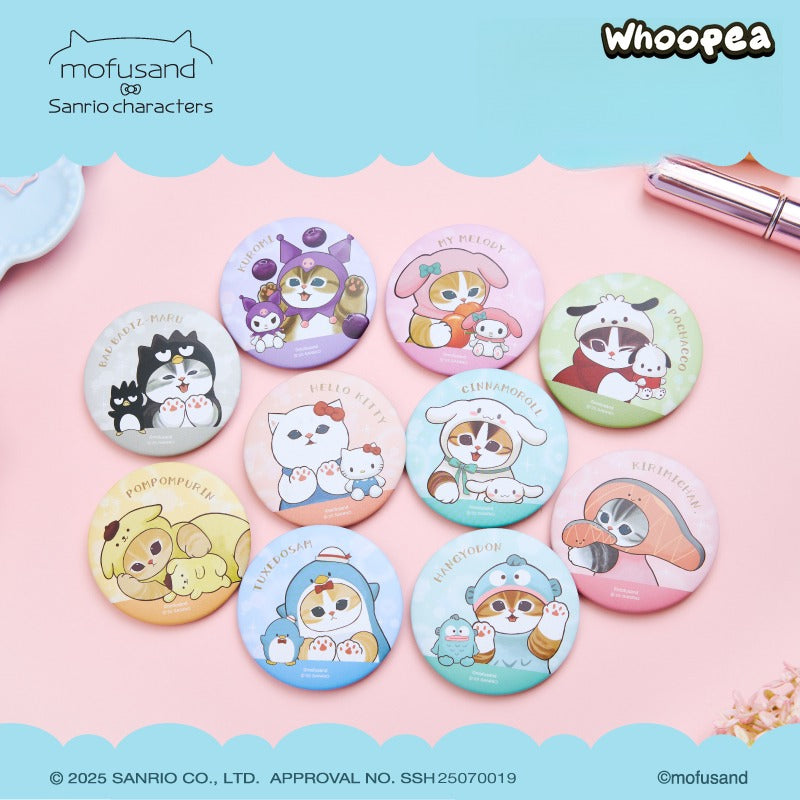 Mofusand x Sanrio Characters Series Matte Can Badge Blind Bag