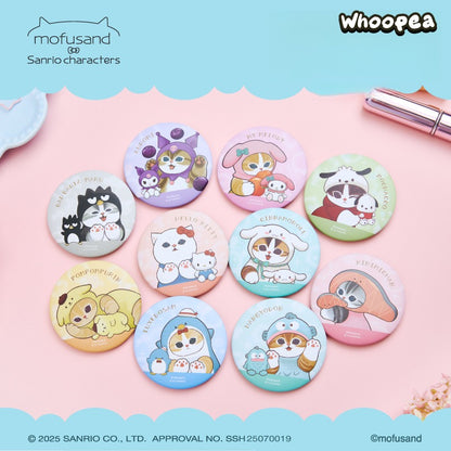 Mofusand x Sanrio Characters Series Matte Can Badge Blind Bag
