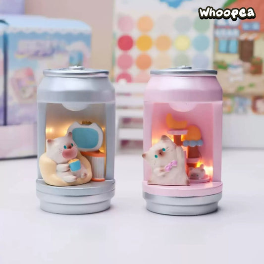 Cat in Shining Soda Series Figurine Blind Box