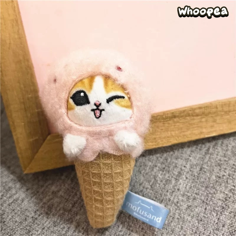 Mofusand Ice Cream Series Plush Fridge Magnet Blind Box