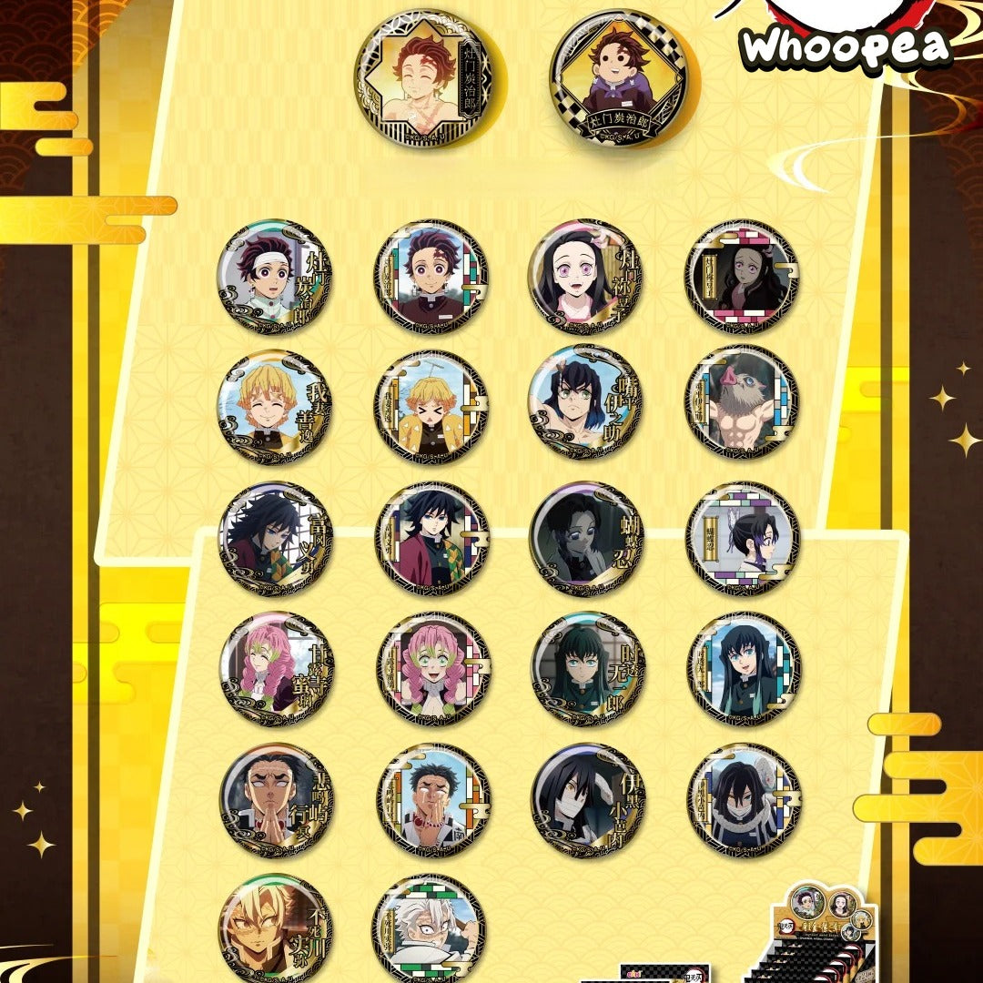 Demon Slayer Engraved Button Series Badge Blind Box (PRE-ORDER)