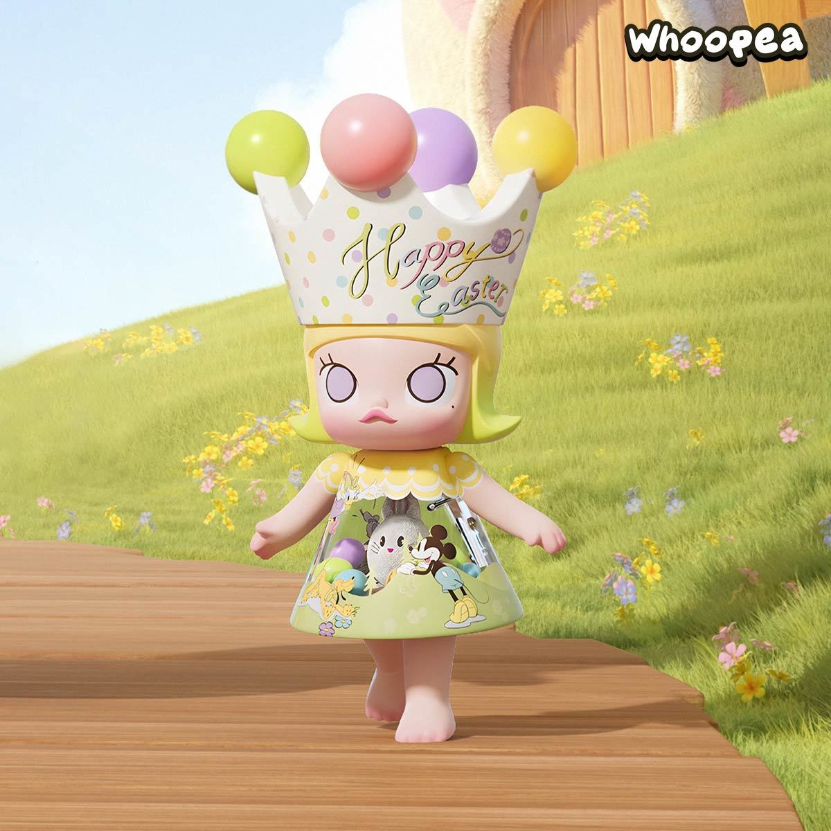 POP MART MEGA ROYAL MOLLY 400%And 1000% Mickey and Friends Happy Easter Series Figure