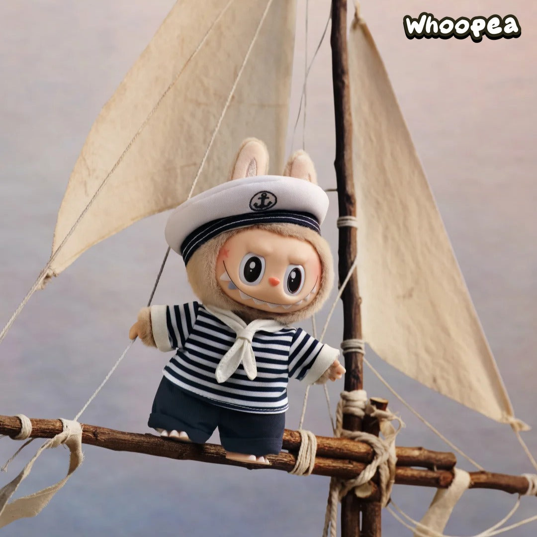 POP MART The Monsters De Vliegende LABUBU Series Captain Vinyl Plush Hanging Card, POP LAND Exclusive