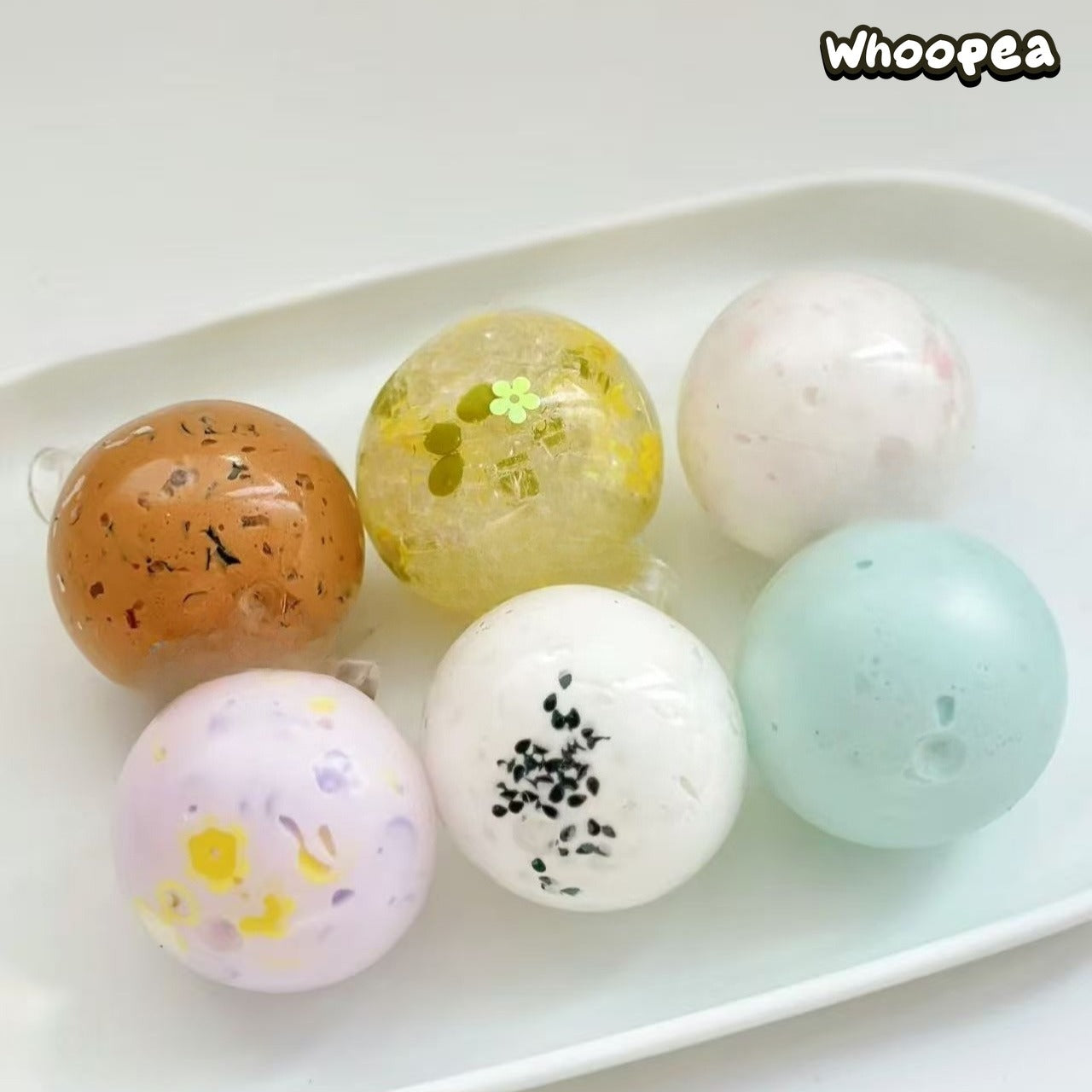 Handmade Crunchy Slush Squishy Ball 6 in 1 Set Collection - Sensory Fidget Toy