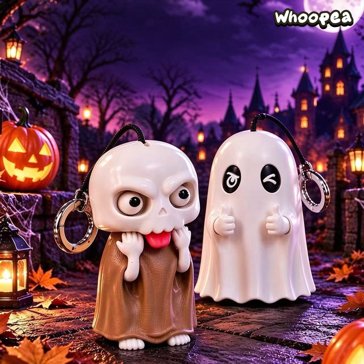 Halloween Spooky Skull & Ghost Keychain Pendant (PRE-ORDER)