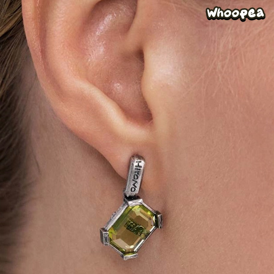 POPOP Jewelry Hirono Series Reshape Olive-Green Earrings