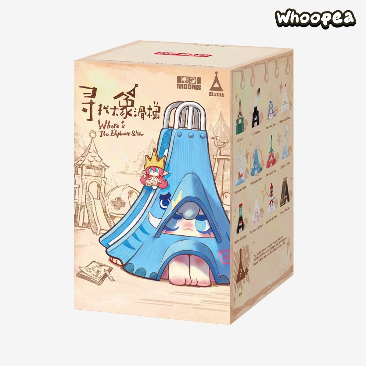 POP MART 1001MOONS Where’s the Elephant Slide Series Figures, Blind Box
