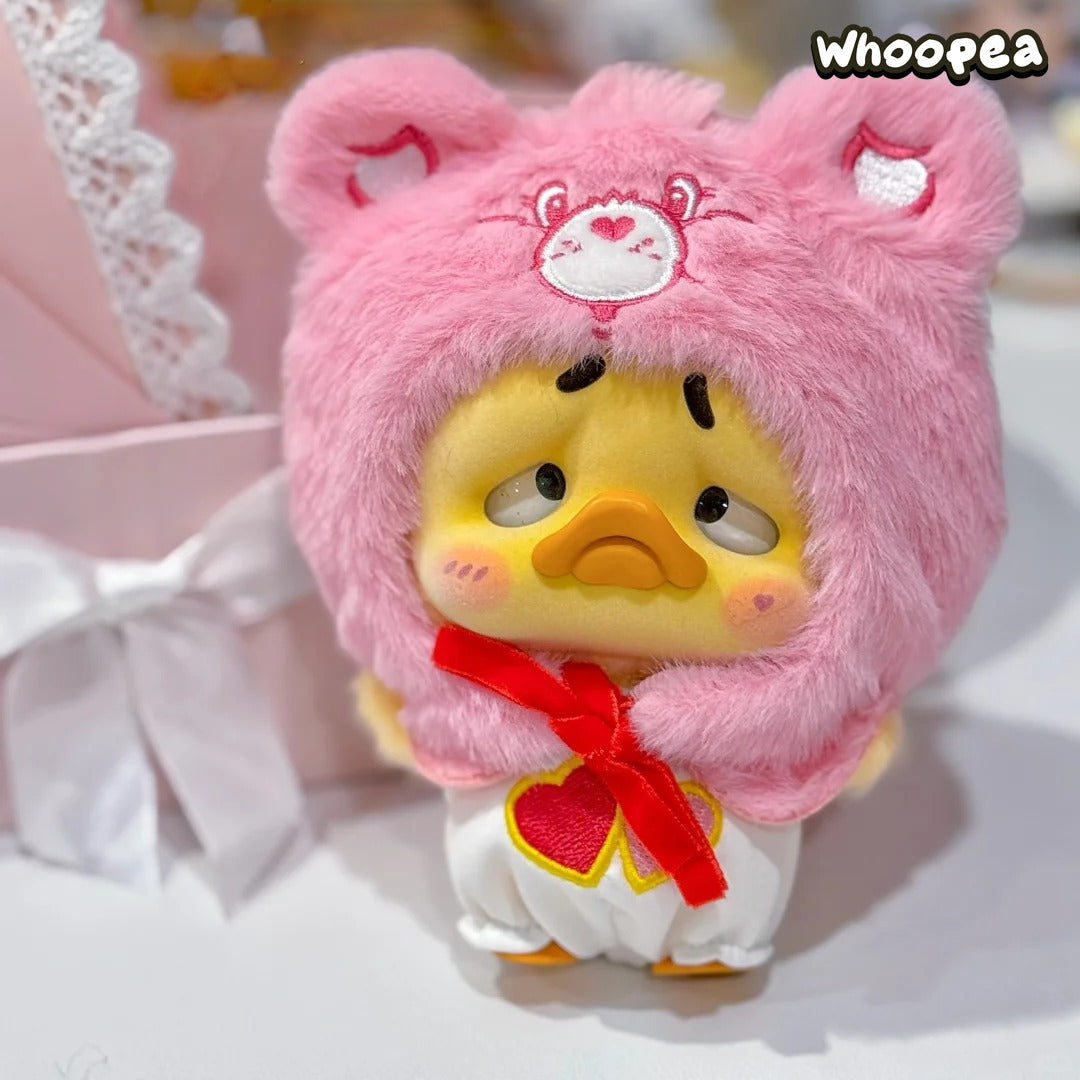 Care Bears x Upset Duck Neon Sweetheart Duck Series Plush Keychain Blind Box