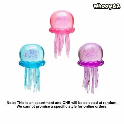 Glitter Jellyfish Slow Rising TPR Squishy - Sensory Fidget Toy
