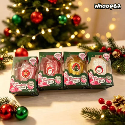 Christmas Glitter Cup Maltose Slow Rebound Texture Squishy - Sensory Fidget Toy