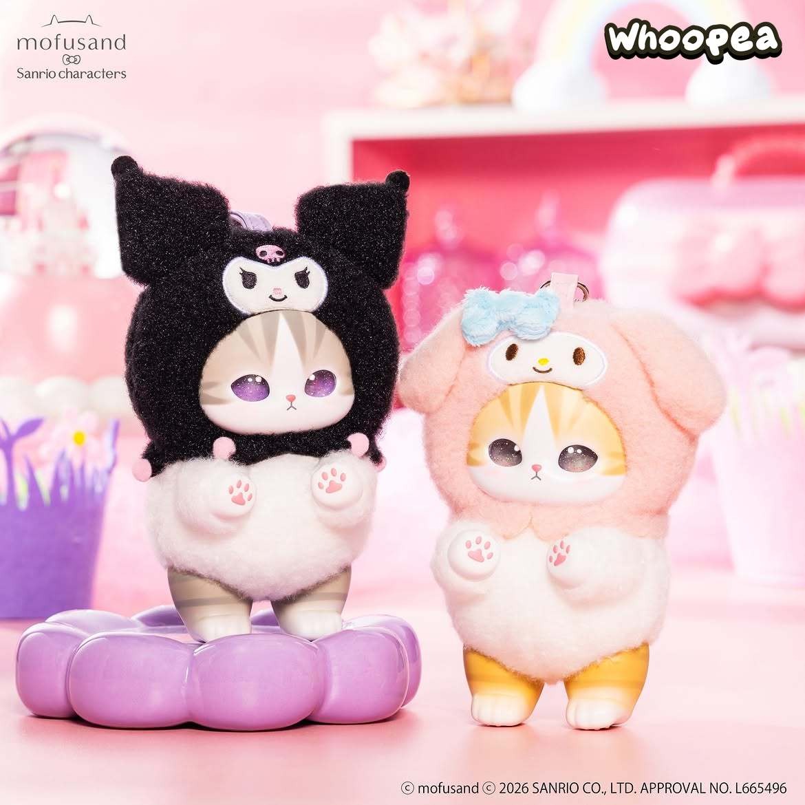 Mofusand × SANRl0 Characters Series Vinyl Plush Pendant Blind Box (PRE-ORDER)