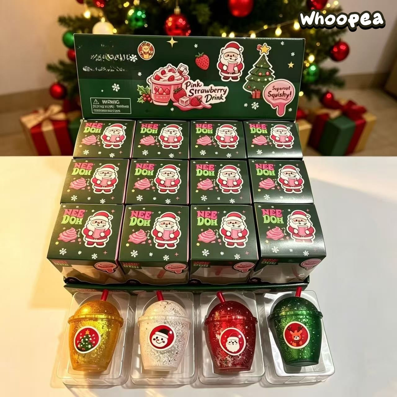 Christmas Glitter Cup Maltose Slow Rebound Texture Squishy - Sensory Fidget Toy
