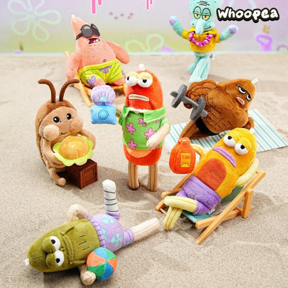 SpongeBob Bikini Bottom Beach Stall Series Action Plush Pendant Blind Box (PRE-ORDER)