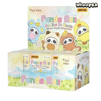 Panda Roll The Zoo In Hands Series Plush Pendant Blind Box
