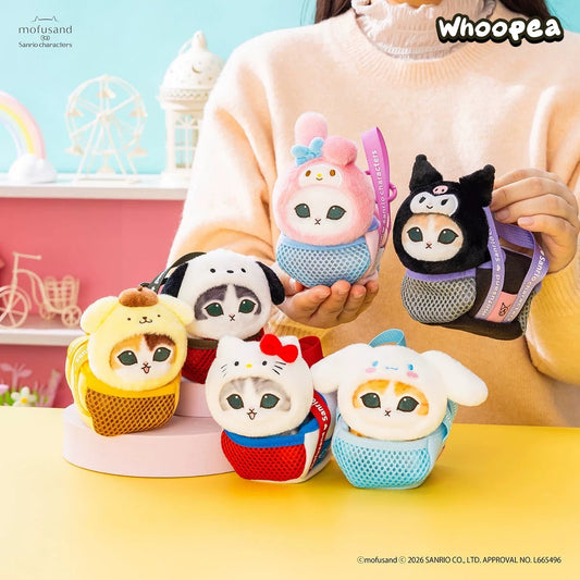 Mofusand x SANRI0 Blanket Cat Plush Pendant (PRE-ORDER)