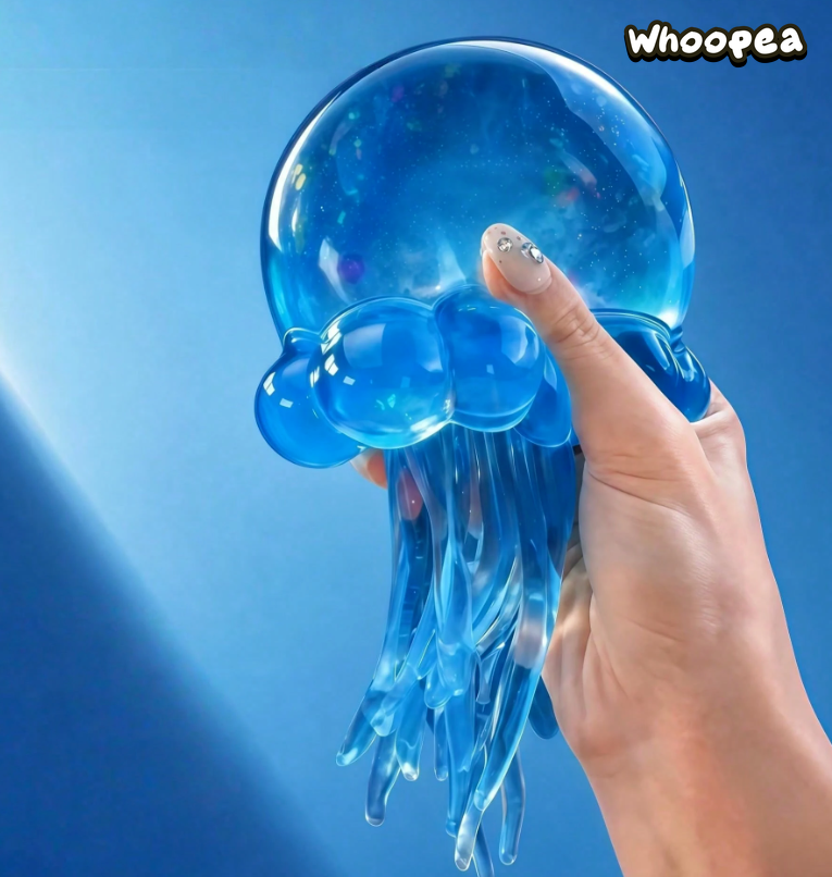 Glitter Jellyfish Slow Rising TPR Squishy - Sensory Fidget Toy