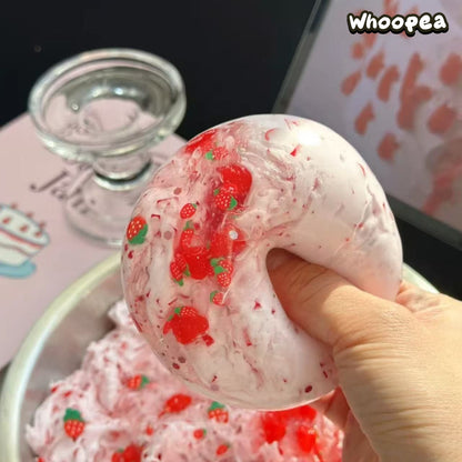 Strawberry Frappuccino Vaseline Slush Handmade Squishy - Sensory Fidget Toy