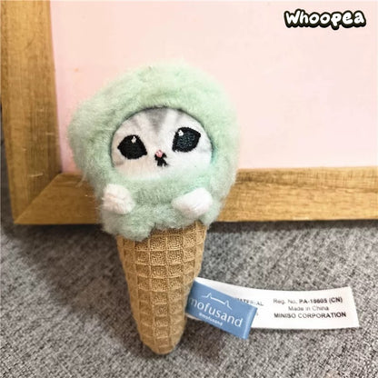 Mofusand Ice Cream Series Plush Fridge Magnet Blind Box