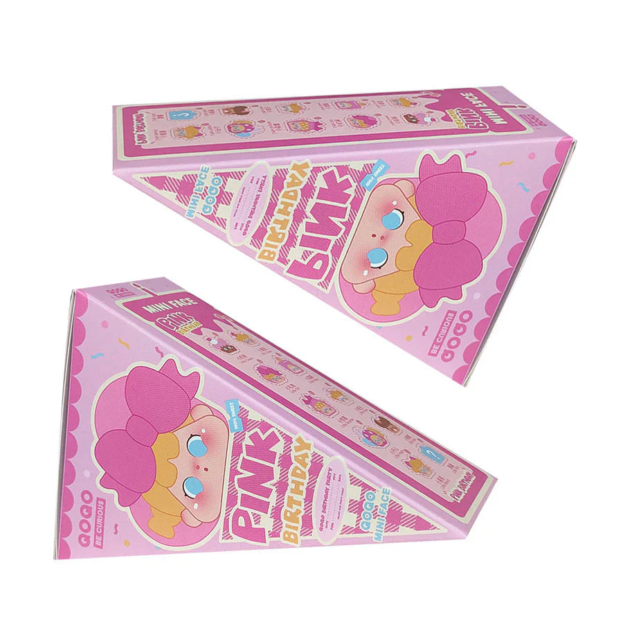 QOQO MINI FACE Pink Birthday Series PVC Figures Blind Box