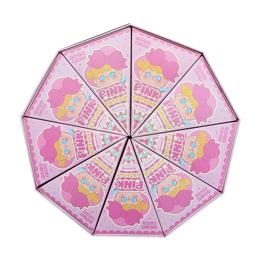 QOQO MINI FACE Pink Birthday Series PVC Figures Blind Box