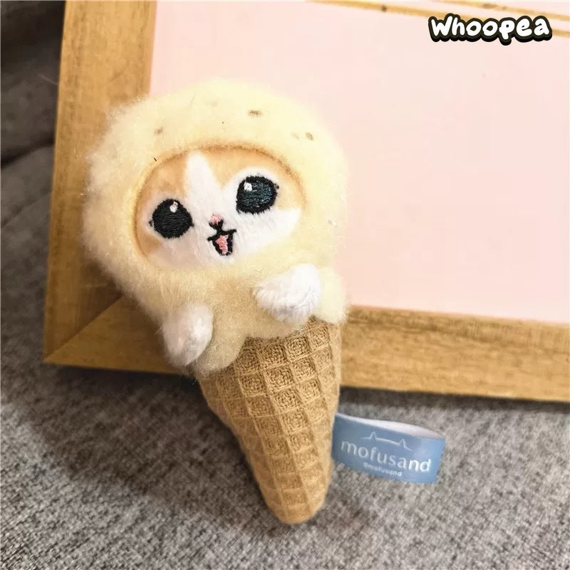 Mofusand Ice Cream Series Plush Fridge Magnet Blind Box