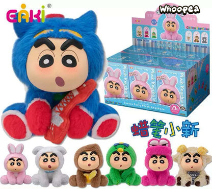 Crayon Shinchan Zuozuo Party Series Plüsch-Schlüsselanhänger Überraschungsbox 
