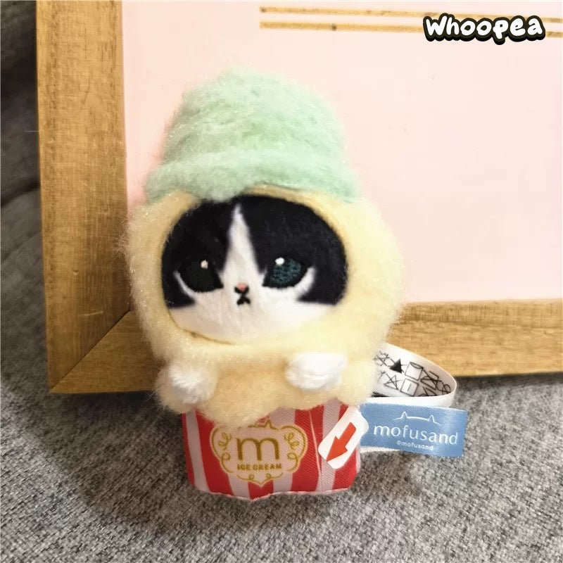 Mofusand Ice Cream Series Plush Fridge Magnet Blind Box