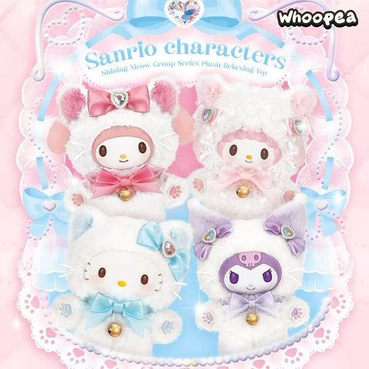 MINISO SANRI0 Characters Shining Meow Group Series Plush Relaxing Toy Blind Box