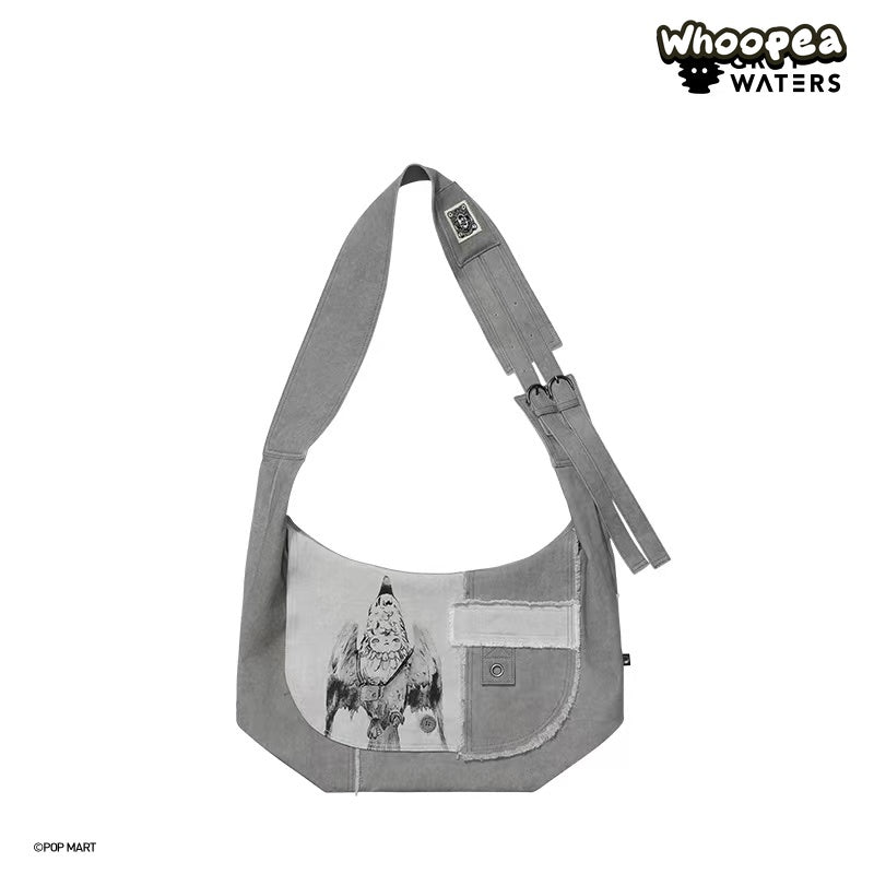 POP MART Hirono Leah Dou Airborne Messenger Patchwork Bag