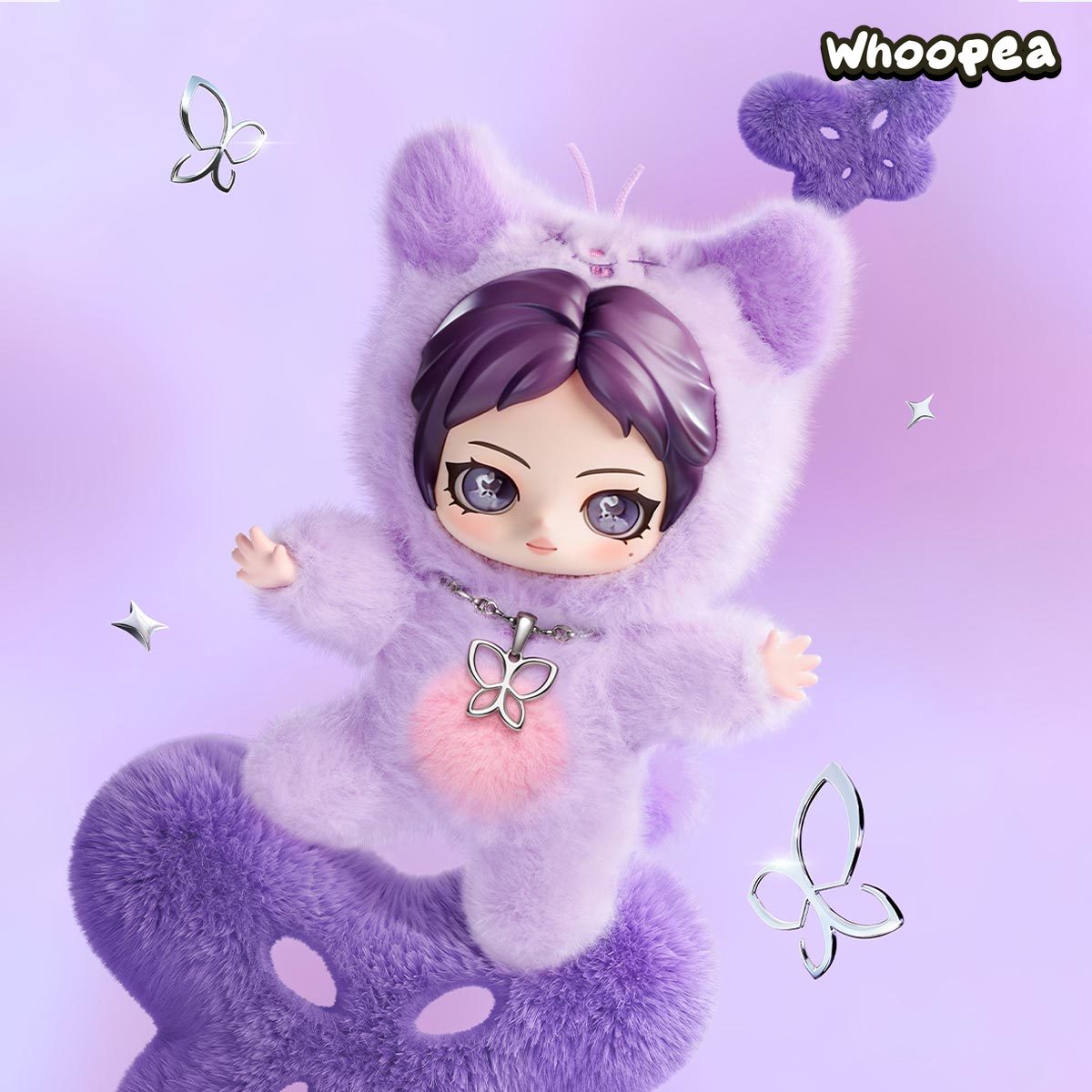 POP MART aespa Fluffy Club Series Vinyl Plush Doll Pendant